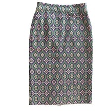 Boden 60s Retro Charm Pockets Kickpleat Lined Luxury Heavy Texture Midi Skirt 4 picture