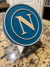 3D Printed SSC Napoli Crest Display | Italian Soccer Fan Keepsake Box (Blue/Whit picture