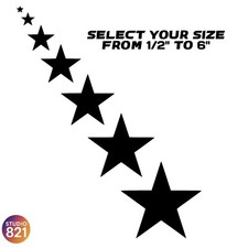 Premium Glossy Star Stickers Outdoor Vinyl Decal – Pick Size & Color Waterproof picture