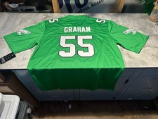 NWT Men’s Nike Brandon Graham Kelly Green Jersey Small Eagles Throwback. picture