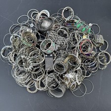 10LB Vtg Modern Bracelet Bangle Cuff Beaded Silver Tone Fashion Jewelry Lot Br6 picture
