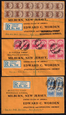 Bermuda 1925 5 Registered Covers w/ BERMUDA FIRST OVERSEAS AIRMAIL 2 Line H/S picture