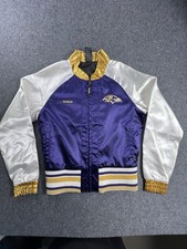 Reebok Baltimore Ravens Women’s Reversible Satin Bomber Jacket – Medium – NWOT picture
