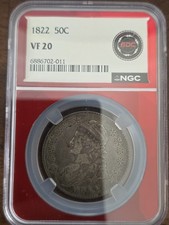 1822 Capped Bust Half Dollar NGC VF20 picture