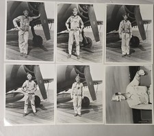 Vintage WWII US Navy Aviator Photo Lot Named Pilots USS Essex CV-9 Air Group 20 picture