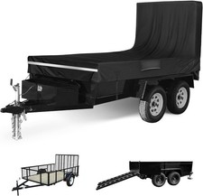 Utility Trailer Cover, 5x8 Trailer Cover with Rear Landscape/Ramp Gate 48” to... picture