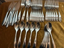 Oneida STAFFORD Stainless 18/10  Satin Silverware Flatware Set 40 pcs picture