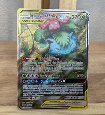 Venusaur & Snivy GX SM229 - Alternate Art - S&M Promo Pokemon Card HEAVY PLAY picture