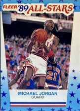 Vintage 1989-90 Fleer All-Stars Sticker Michael Jordan Chicago Bulls Near-Mint picture