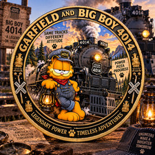 New Garfield and Big Boy 4014 Gift For Fan Commemorative Coin GN99 picture