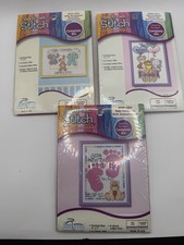 Janlynn Ready Set Stitch Lot of 3 Counted Cross Stitch Kits Baby Theme picture
