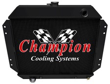 ER Champion 3 Row Black Finish Radiator for 1966 - 1976 Ford F-100 V8 Engine picture