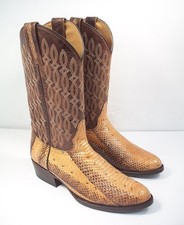 Cody James Men's 7 D Brown Snake Western Boots Round Toe picture