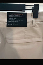 lululemon Commission Pant Men’s 34 Beige Classic Fit Warpstreme Chino Straight picture