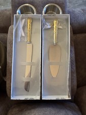 Hortense B. Hewitt Co. Elegant Wedding Cake Knife Serving Set Vintage picture