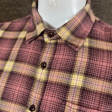 Outerknown Flannel Shirt Mens Medium Plaid Organic Cotton Button Up E18 picture