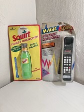 VTG NEW 1994 Imperial Toys Squirt Soda Toy Thirst Drencher & 1995 Toy Cell Phone picture