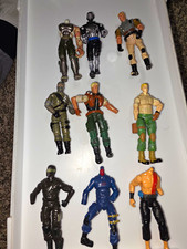 Mixed Lot of 9 vintage G.I. JOE  figures 3.75
