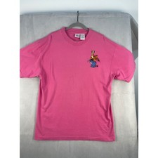 Vintage The Disney Store Pink T-Shirt Tigger Eeyore Embroidered XL Cotton Tee picture