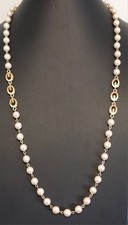 Vintage Givenchy Pearl Station Necklace 29