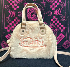 Von Dutch Women’s Pink Embroidered Logo Satchel Zip Detachable Strap Dust Bag picture