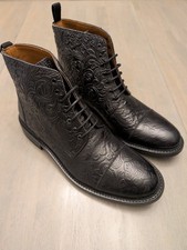 Brand New TAFT Rome Boot in Black Floral Leather Size 9 picture