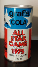 Vintage 1975 Graf's Cola County Stadium MLB All-Star Game Can picture