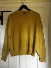 Vintage 70s Baskin Alan Paine Shetland Wool Crewneck Sweater Mens 46 Yellow picture