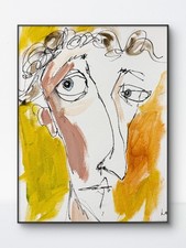 SAMATOWIC Original 11x14 Expressionist Expressive Portrait Face Painting Signed picture