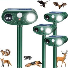 4 Pack Ultrasonic Animal Repeller Outdoor Cat Repellent Solar Deer Repellent picture