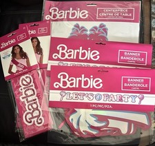 Barbie Birthday Party Decorations Lot 2 Sashes 2 Banner 1 Centerpiece 5 piece picture