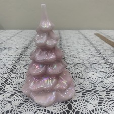 Fenton Christmas Tree 6.25 inch Pink Lavender Glass picture