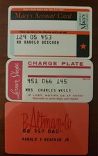 3 Vintage Department Store Credit Cards Macy's, Altman, Lerner picture