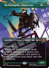 MTG Michelangelo, Improviser Borderless - Teenage Mutant Ninja Turtles #219 picture