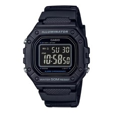 Casio Men's Water-Resistant Digital Watch with Black Dial - W-218H-1BVCF picture