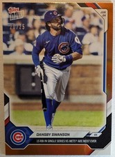 2026 Topps Now #375 Dansby Swanson CHI Cubs Orange Foil /25 Ready To Ship picture