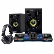 Hercules DJ Starter Kit Bundle Pack w 2 Deck Controller, Speakers, & Headphones picture