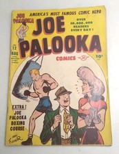 Joe Palooka Comics No 12 August 1947 Harvey Golden Age Boxing Comic Book Good picture