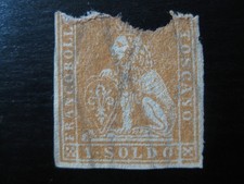 TUSCANY ITALIAN STATES Sc. #11 rare mint no gum stamp SCV $16,500.00 picture