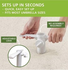 2-Brand New Mainstays White Sand Anchor 1.5 Inch Max Pole Diameter Fishing Beach picture