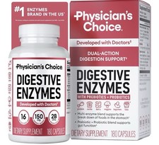 ÑEW Physician's CHOICE Digestive Enzymes 180 Count Exp 05/2027 picture
