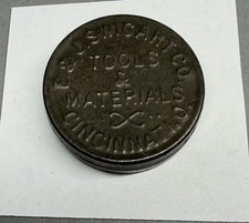 Vintage Swartchild & Company Tools And Materials Small  Tiny Tin ~ Watchmakers picture