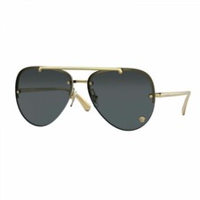 VERSACE VE2231 100287 Gold Dark Grey 60 mm Women's Sunglasses picture