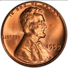 1959 P Lincoln Memorial BU Brilliant Uncirculated 1C From 🔥OBW Bank Roll🔥 picture