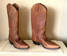 Wrangler Women’s Western Cowboy Boots Brown Leather US Size 7 M picture