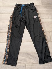 Oklahoma City Thunder NBA Zipway Pants Mens XL Black Camo Warm Up Full Leg Zip picture