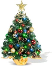 AGIRL Small Christmas Tree with Lights,22 in Mini Tabletop Tree Desk Decor picture