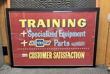 Vintage Framed 1956 Chevrolet Automobile Service Dealer Wall Sign (27.5 x 40) picture
