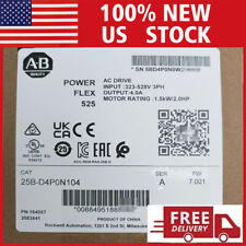 IN US New Sealed Allen-Bradley 25B-D4P0N104 Power Flex 525 1.5kW 2Hp AC Drive picture
