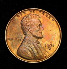 1931-D  Lincoln Wheat Cent  MS+++++R/B picture